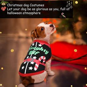 img 2 attached to 🐶 6-Piece Christmas Dog Clothes: Festive Printed Shirts for Pet Santa Elf Costume, Holiday Outfits! Ideal for Dogs, Cats, Pets, Cosplay, Halloween & Christmas!