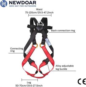 img 3 attached to 🧗 NewDoar Full Body Climbing Gear for Amusement Park & Rock Climbing Adventures (Ages 7-15)