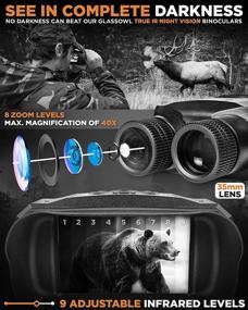 img 3 attached to Elite Digital Night Vision Binoculars for Adults - Infrared Night Vision Goggles for Hunting, Spy, Military & Tactical - True IR Illuminator for Total Darkness - QHD+ Photos & Videos - 128GB - by CREATIVE XP