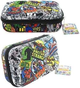 img 2 attached to 🦸 Marvel Avengers Spiderman Thor Hulk Comics Molded Pencil Case - Store Your Stationery in Superhero Style!