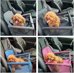 img 2 attached to Felucca Dog Booster Seat: Breathable & Washable - Perfect for Cars, Trucks, and SUVs - Collapsible Seat for Medium Pets Under 30lbs