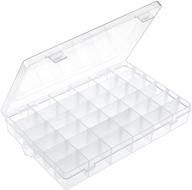 ✨ outuxed 36 grids craft organizer plastic box - adjustable dividers for beads, fishing tackles, jewelry, crafts, and thread logo