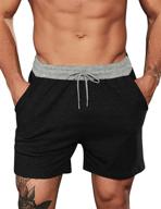 🩳 coofandy men's camo athletic shorts with pockets, s-xxl - perfect for gym workout, training, bodybuilding, and running sports logo
