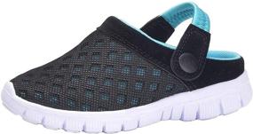 img 4 attached to Comfortable & Stylish KVbabby Slipper Sandals: Boys' Breathable Black Blue Shoes