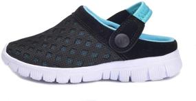 img 3 attached to Comfortable & Stylish KVbabby Slipper Sandals: Boys' Breathable Black Blue Shoes