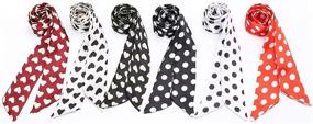 img 3 attached to Obosoyo 6pcs Fashion Bag Handbag Ribbon Scarf Neckerchief - Stylish Package Band, Hair & Head Decoration