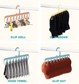 img 1 attached to Efficient Closet Organization: NiHome 8-Pack 9-Hole 👚 Clothes Hangers Organizer Set for Scarf, Socks, Laundry