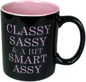 img 4 attached to 👔 Classy, Sassy, and A Bit Smart-Assy Coffee Mug - Funny Guy Mugs (11-Ounce, Black/Pink)