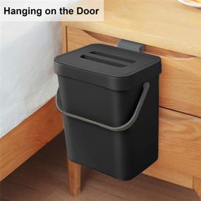 img 1 attached to Compact Mini Countertop Trash Can - LALSTAR Small Garbage Can with Lid for Desk/Office/Dorm, 3L/0.8 Gal, Black