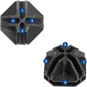 img 2 attached to 🔌 SONGMICS Wire Cube Storage Connectors, 20-Piece Set, ABS Plastic Connectors with 8 Slots, Black - AULPC0B20