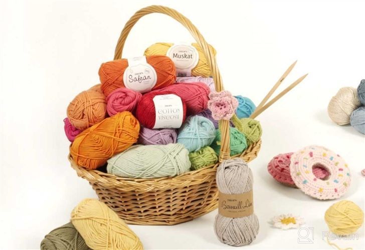 img 1 attached to 🧶 Mira HandCrafts Acrylic Yarn Skeins - 12 Multicolor Bulk Pack for Knitting and Crochet - Large 1.76 Oz (50g) Each - Complete Starter Kit with Colorful Craft Ideas and 7 Ebooks Including Yarn Patterns review by Hannah Curi