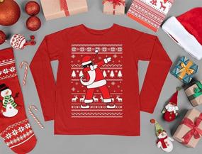 img 1 attached to 🎅 Adorable Dabbing Santa Ugly Christmas Sweaters Kids Sweatshirt - Long Sleeve Shirt