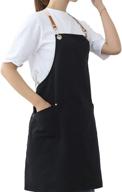 water-resistant adjustable cross back aprons with pockets for men and women логотип