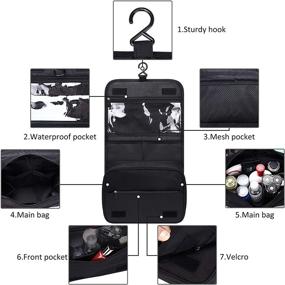 img 2 attached to 👜 Convenient & Stylish SellyFelly Portable Hanging Travel Toiletry Bag - Waterproof, Multifunctional, Ideal for Men and Women!