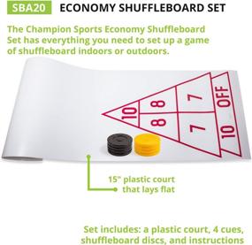 img 2 attached to 🎯 Unleash Fun Anywhere with Champion Sports Shuffleboard Set: Versatile Indoor & Outdoor Game