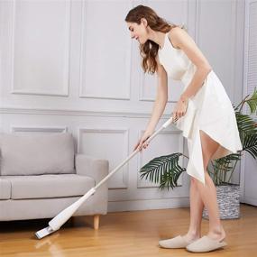 img 2 attached to 🧽 Qiwip Sponge Mop: Hands-Free Self Wringer for All Floors, Retractable Minimalist Design, Always-Soft Head with Silicone Oil