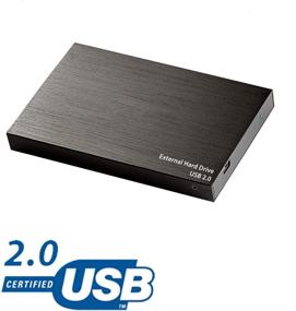 img 1 attached to Переносной внешний жесткий диск 160 ГБ, USB 2.0, тонкое компактное хранение Plug and Play для компьютера, MAC, ноутбука, черный.