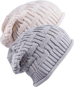 img 4 attached to Senker Slouchy Beanie Oversized Women Outdoor Recreation in Hiking & Outdoor Recreation Clothing