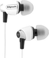 klipsch image s4 in-ear enhanced 🎧 bass noise-isolating headphones - white (discontinued by manufacturer) logo