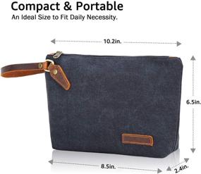 img 3 attached to 👜 Zeamoco Canvas Wristlet Handbag: Stylish Leather Women's Handbags & Wallets