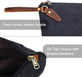 img 2 attached to 👜 Zeamoco Canvas Wristlet Handbag: Stylish Leather Women's Handbags & Wallets
