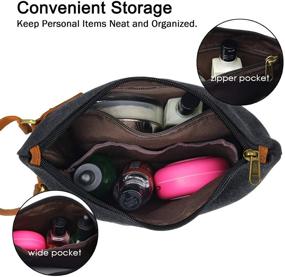 img 1 attached to 👜 Zeamoco Canvas Wristlet Handbag: Stylish Leather Women's Handbags & Wallets