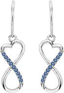 💠 sterling silver katarina blue diamond infinity dangle earrings with 1/5 cttw logo