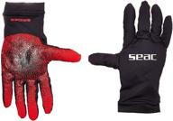 🧤 black and red seac spider warm water scuba diving glove, 5mm thickness logo