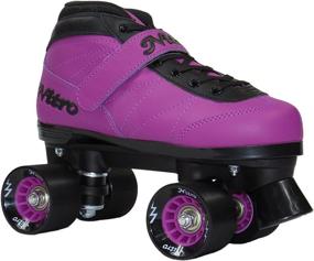 img 1 attached to Epic Skates Nitro Turbo Quad Speed Roller Skates, Ideal for Indoor and Outdoor Use