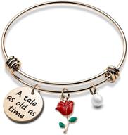 🌹 zntina inspired bracelet: captivating beauty and the beast belle princess bracelet - a timeless tale logo