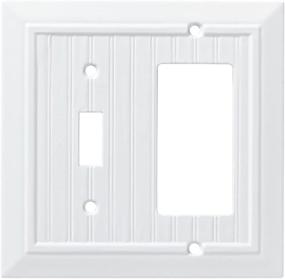 img 4 attached to 🔳 Franklin Brass W35270-PW-C Classic Beadboard Wall Plate/Switch Plate/Cover, Pure White
