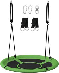 img 4 attached to 🪁 Saucer Swing Hanging UGSW001G01 by SONGMICS