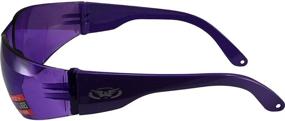 img 1 attached to 🕶️ Optimized Global Vision Rider Safety Motorcycle Sunglasses with Purple Frame and Z87.1 Purple Lens