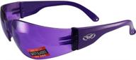 🕶️ optimized global vision rider safety motorcycle sunglasses with purple frame and z87.1 purple lens logo