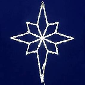 img 1 attached to 🌟 Vickerman 35 Lights LED Star of Bethlehem Window Decor in White - Stunning Illumination for Decorative Window Displays