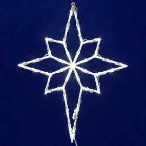 img 3 attached to 🌟 Vickerman 35 Lights LED Star of Bethlehem Window Decor in White - Stunning Illumination for Decorative Window Displays