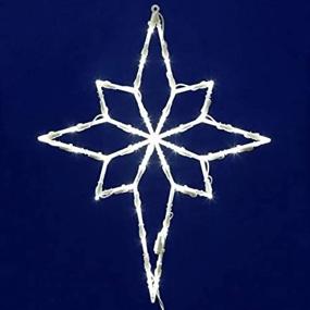 img 4 attached to 🌟 Vickerman 35 Lights LED Star of Bethlehem Window Decor in White - Stunning Illumination for Decorative Window Displays