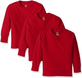 img 2 attached to 👕 Light Steel Hanes Tagless Boys' Tops, Tees & Shirts for Clothing