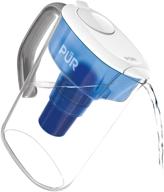 💦 stay hydrated and healthy with pur water filter pitcher filtration system, 7 cup, clear/blue logo