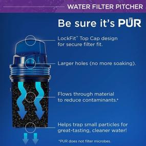 img 2 attached to 💦 Stay Hydrated and Healthy with PUR Water Filter Pitcher Filtration System, 7 Cup, Clear/Blue