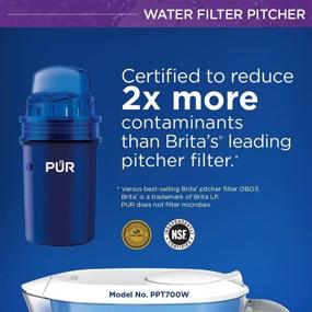img 3 attached to 💦 Stay Hydrated and Healthy with PUR Water Filter Pitcher Filtration System, 7 Cup, Clear/Blue