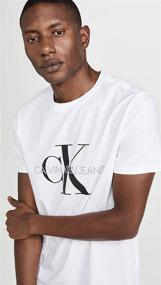 img 3 attached to Stylish Calvin Klein Sleeve Monogram T-Shirt for Men: Premium Clothing Collection