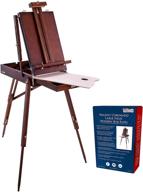 u.s. art supply coronado walnut easel: large adjustable french style sketchbox tripod easel with drawer, artist wood palette and premium beechwood for painting and sketching logo