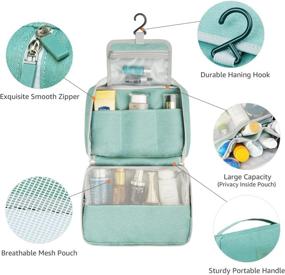 img 1 attached to 🧳 Hanging Travel Toiletry Organizer - Essential Travel Accessories for Toiletries