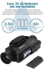 img 1 attached to 🔍 BOBLOV 16GB Night Vision Monocular with 5X Optical Zoom - Digital Optics Scope for Day and Night Hunting Observations - Infrared Monoculars with 8X Digital Zoom and Free 16GB Card included