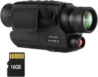 🔍 boblov 16gb night vision monocular with 5x optical zoom - digital optics scope for day and night hunting observations - infrared monoculars with 8x digital zoom and free 16gb card included logo