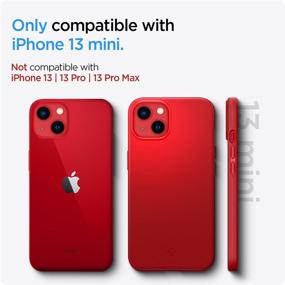 img 3 attached to Spigen Thin Fit Designed For IPhone 13 Mini Case (2021) - Red