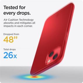 img 1 attached to Spigen Thin Fit Designed For IPhone 13 Mini Case (2021) - Red