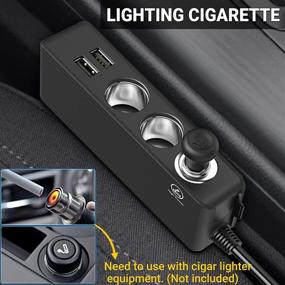 img 2 attached to Qidoe 12V/24V Car Charger Splitter: 200W, 3 Sockets, 4 Ports, Cigarette 🚗 Lighter Function, QC 3.0 & 18W USB C Outlets, LED Voltmeter, Power Switch Adapter