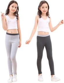 img 4 attached to Slaixiu Cotton Leggings Stretchy No 6_150 Girls' Clothing in Leggings